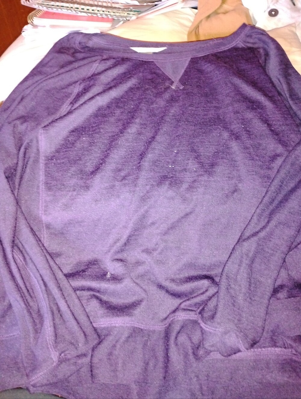 Christopher & Banks Plum Knit Crewneck Sweater